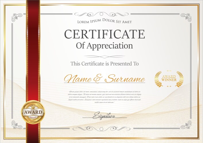 Certificate and diploma template background Vector Image