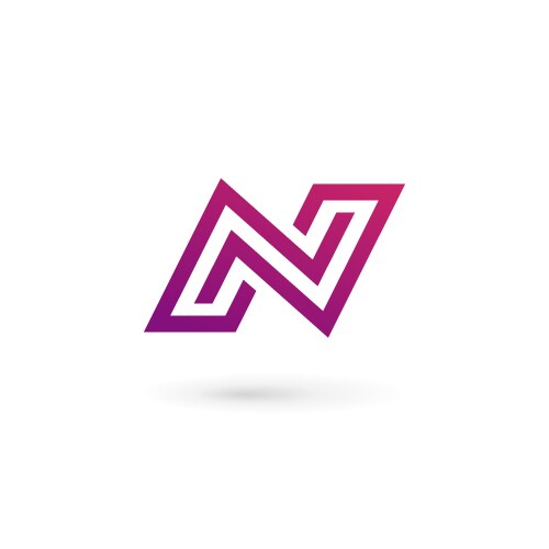 Letter n cube logo icon design template elements Vector Image