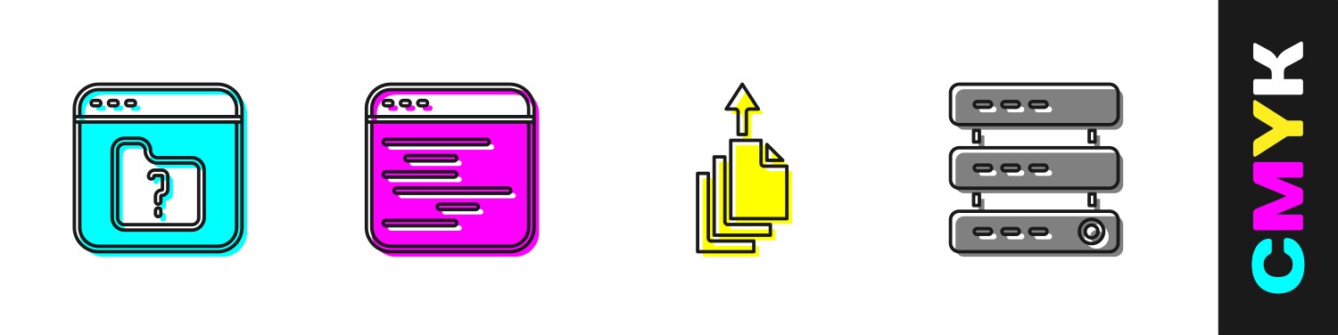 Set file missing software data export and server vector image