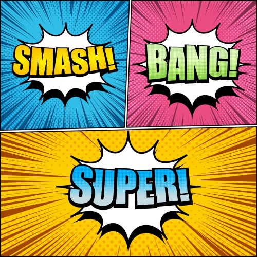 Comic page pink background Royalty Free Vector Image