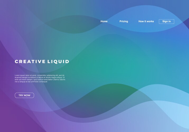 Fluid background with abstract waves and gradient vector image