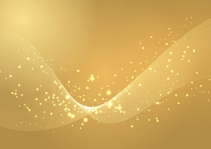 Abstract golden wave lines background Royalty Free Vector