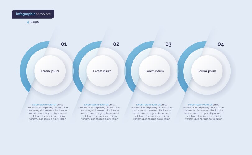 Infographic template - 4 elements Royalty Free Vector Image