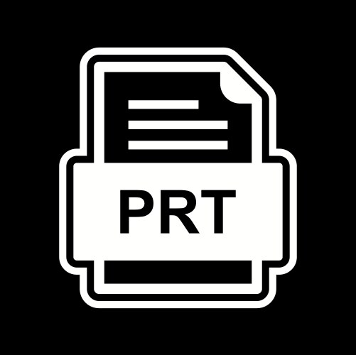 Prt file document icon – Royalty-Free Vector | VectorStock