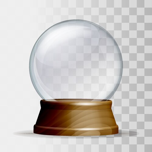 Empty snow globe Royalty Free Vector Image - VectorStock
