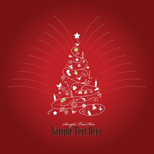 Decorated christmas tree Royalty Free Vector Image