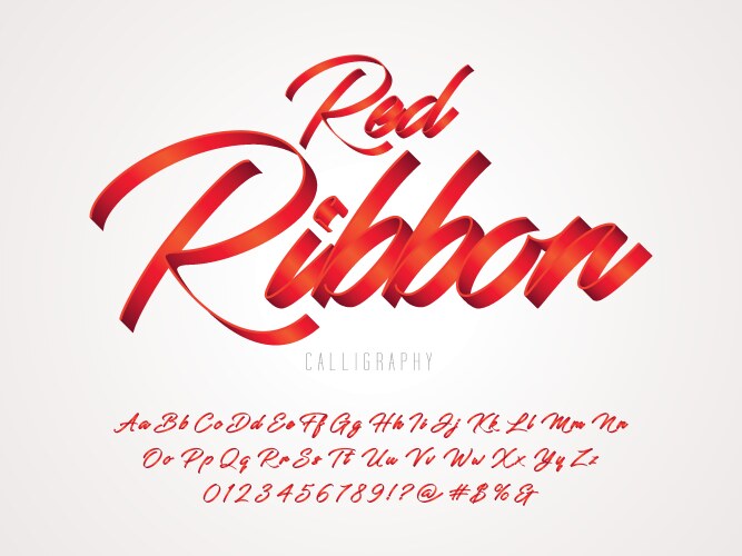 Collection of lettering written with cursive font Vector Image