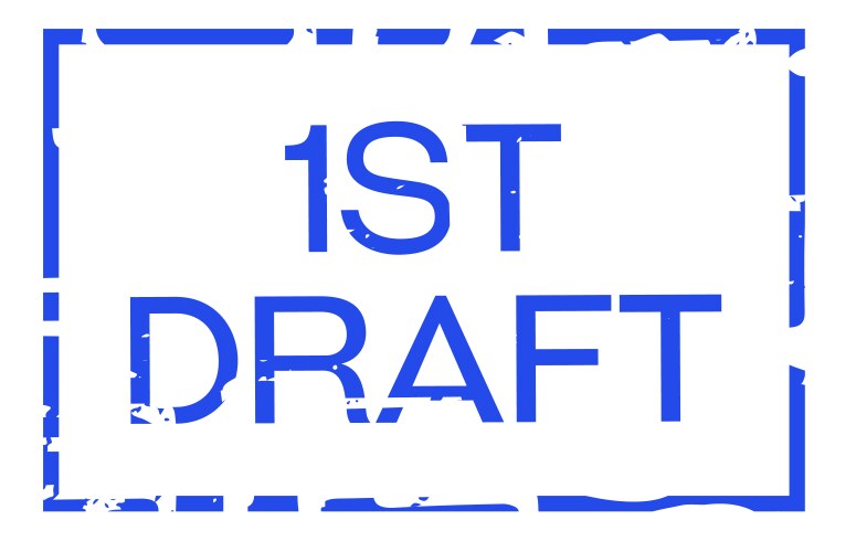 1st draft rubber stamp Royalty Free Vector Image