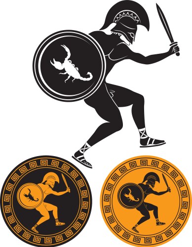 Ancient roman warrior Royalty Free Vector Image