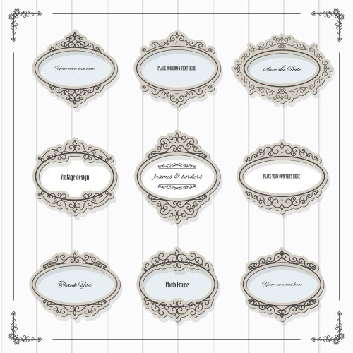Vintage frames Royalty Free Vector Image - VectorStock