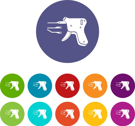 Code reader icons set color vector image
