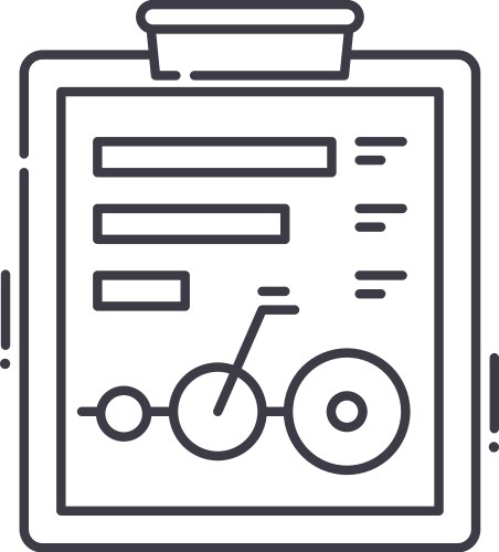 Research product icon linear isolated vector image