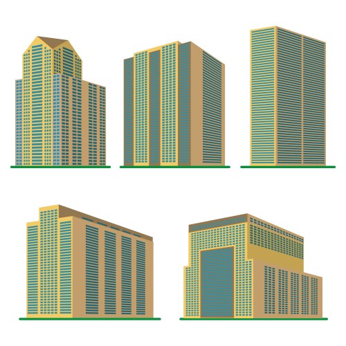 Modern individual two-storey two floors double Vector Image
