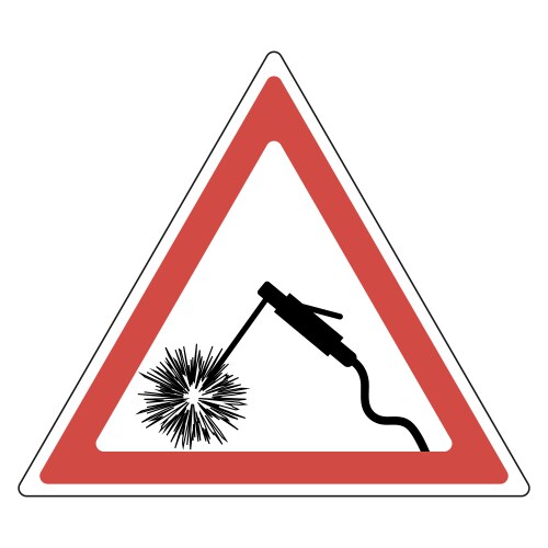 Welding Safety Sign - Eye Protection Vector Image
