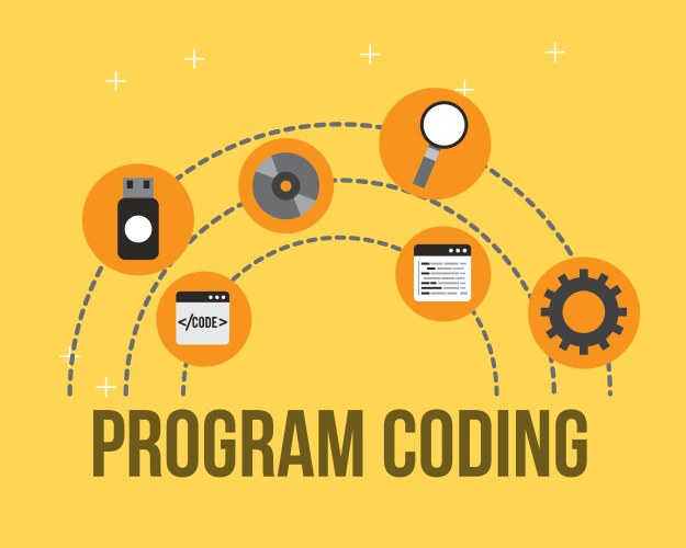 Program coding website vektorbild