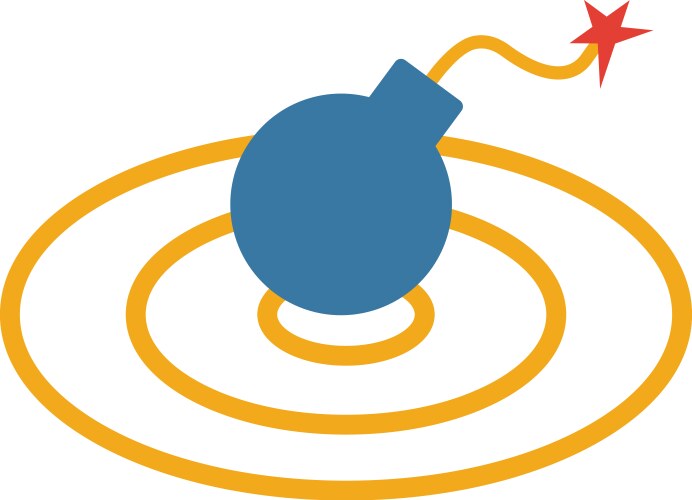 Scope of risk icon simple element from vector image