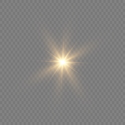 Bright sun with glare on a transparent background – Royalty-Free Vector ...