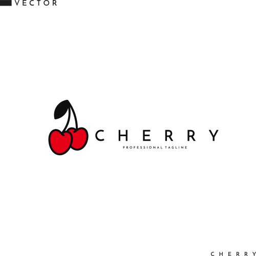 Cherry blossom logo icon Royalty Free Vector Image