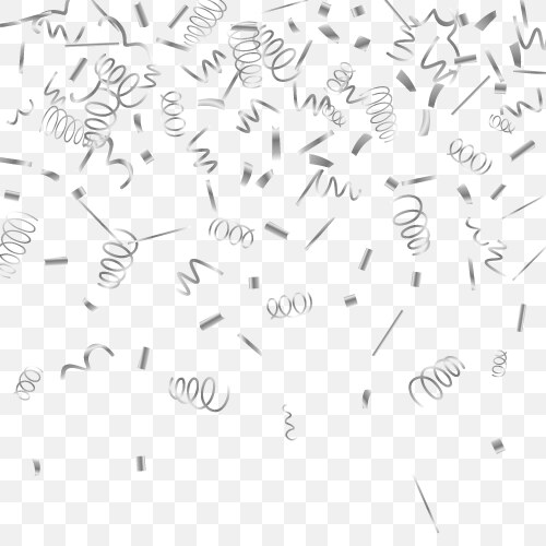 Abstract background with falling silver confetti Vector Image