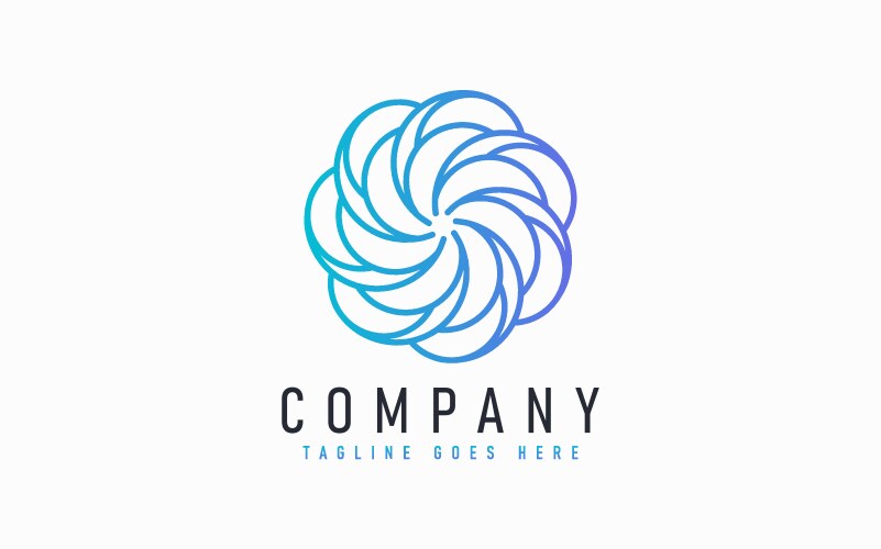 Abstract modern logo design based from circular Vector Image