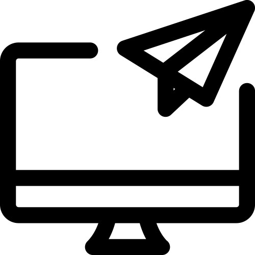 Sending or sharing file data via computer vector image