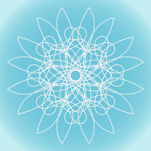 Snowflake simple abstract pointed shape on blue vector image