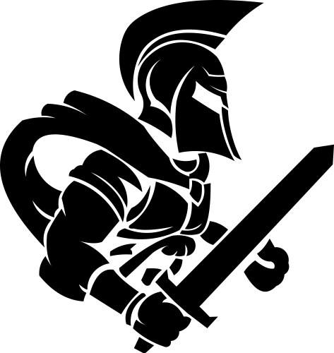 Spartan warrior riding horse Royalty Free Vector Image