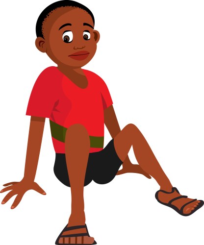 Teen boy thinking about connection problem Vector Image