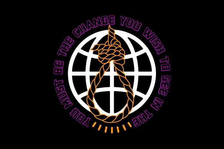 Global Crisis: Noose & Globe Vector Image