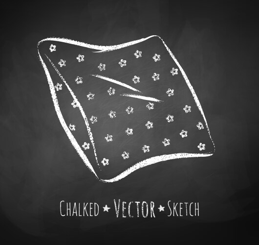 Chalkboard Pillow Sketch Vector Image