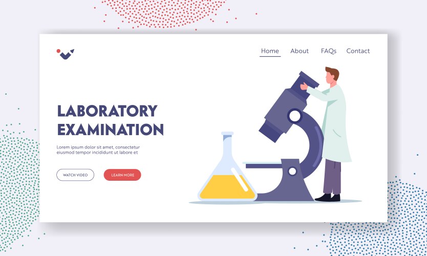 urine test examination for pyelonephritis landing vector image