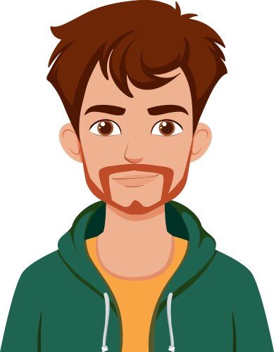 Handsome young man smiling Royalty Free Vector Image