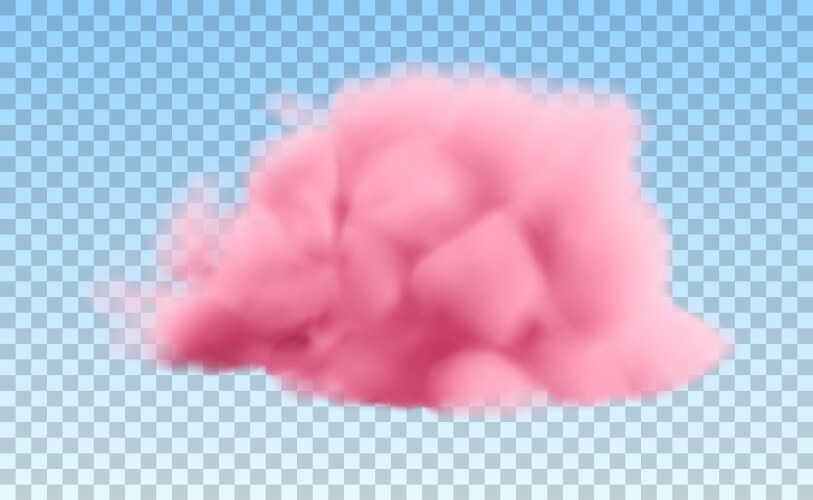 Realistic transparent cloud heart Royalty Free Vector Image