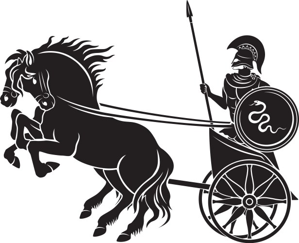 Roman Gladiator Chariot Vector Image