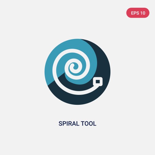 Two color spiral tool icon from user interface vector image