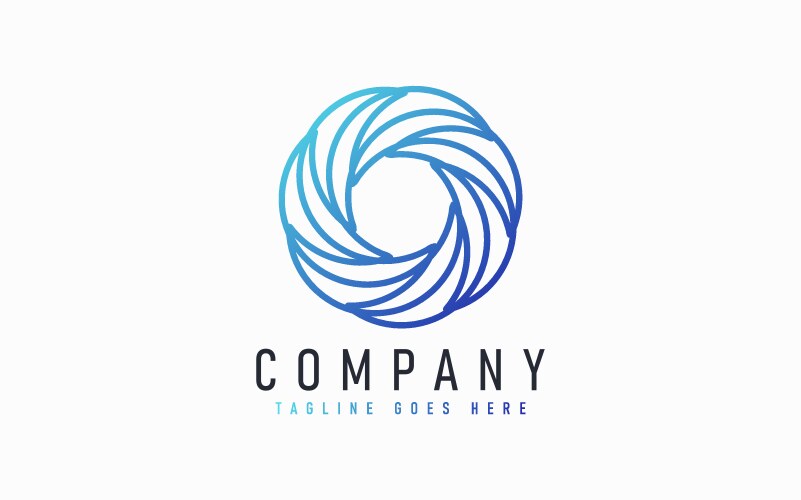 Abstract modern logo design based from circular Vector Image