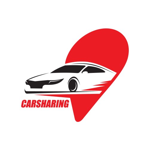 Car rent and carsharing service icon carpool vector image