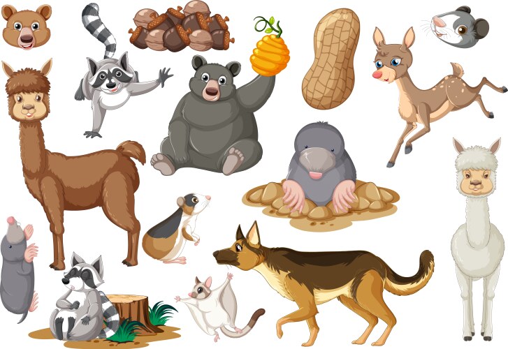 Seamless pattern with hand drawn extinct animals Vector Image