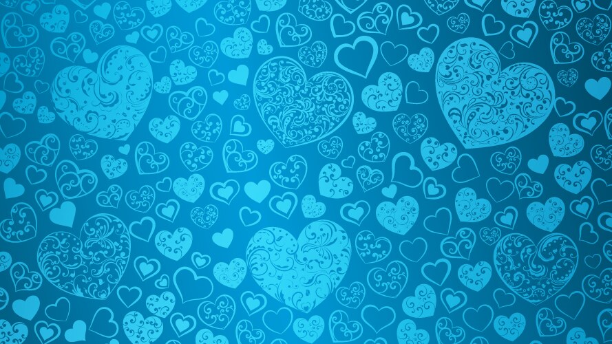 Background of big and small hearts Vector Image