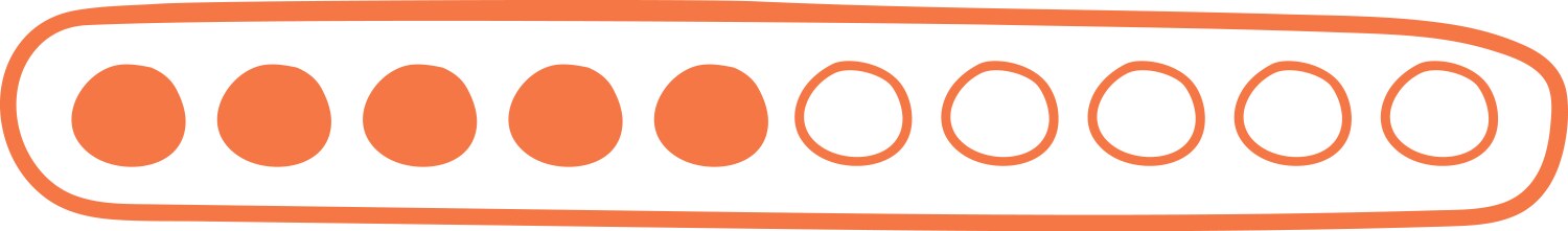 Handdrawn loading bar progress indicator vector image