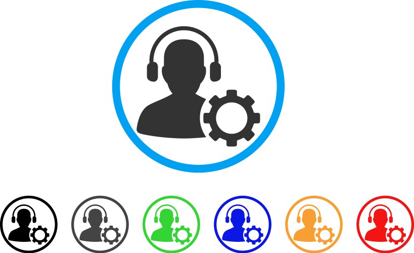 Call center operator icon Royalty Free Vector Image