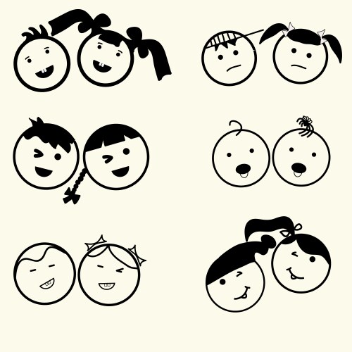 kids icons vector image