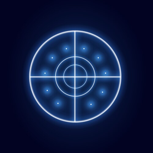 Neon hud futuristic element isolated on dark vector image