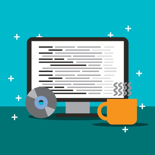 Program coding website vektorbild