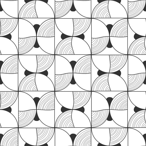 seamless black and white abstract pattern vector image