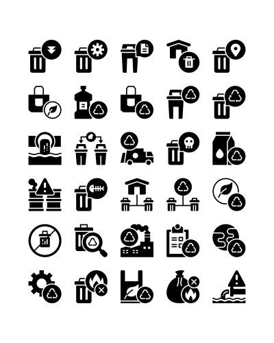 Solid waste icon Vector Images & Graphics for Commercial Use | VectorStock