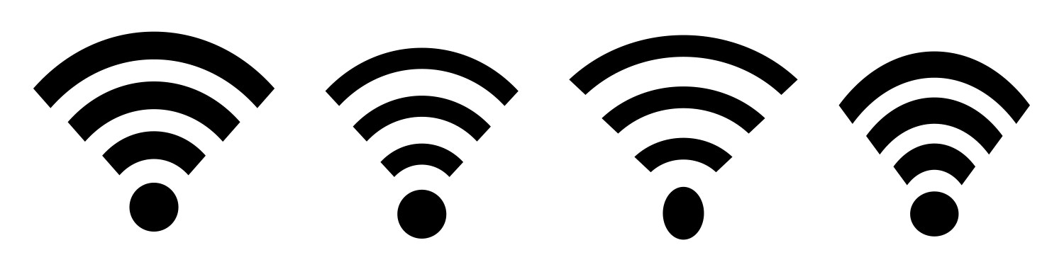 Wifi icon set with different shape vector image
