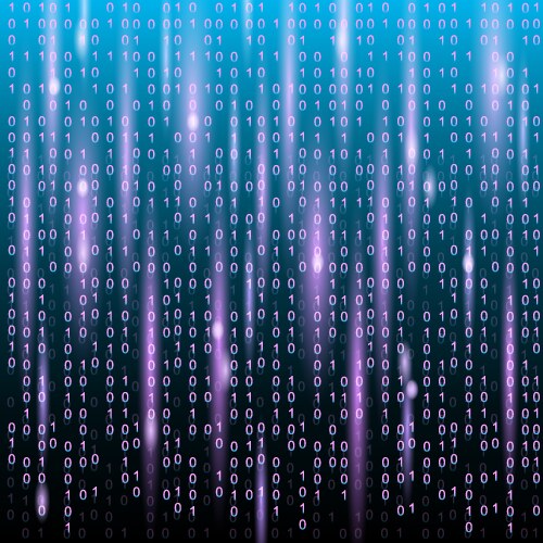 Binary code digital technology background vector image