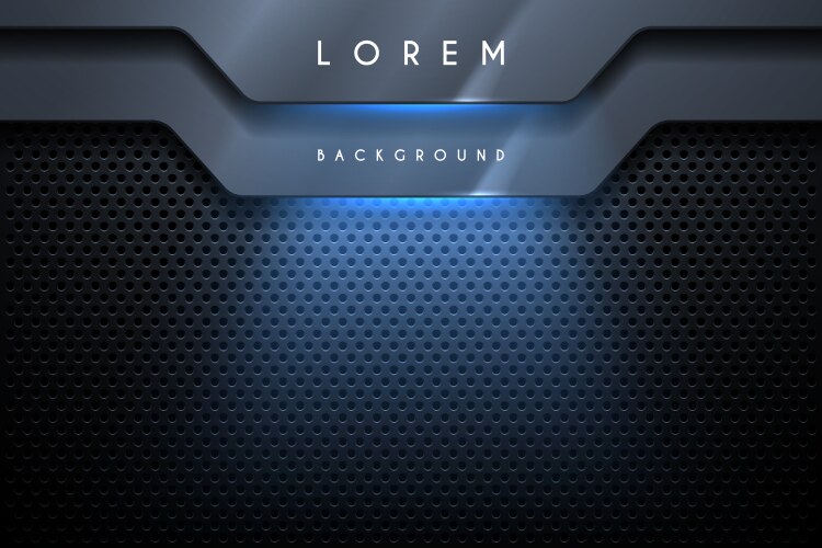 Abstract metal background with blue light Vector Image