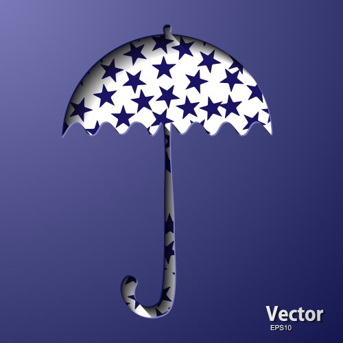 classic elegant opened red umbrella isolated vector